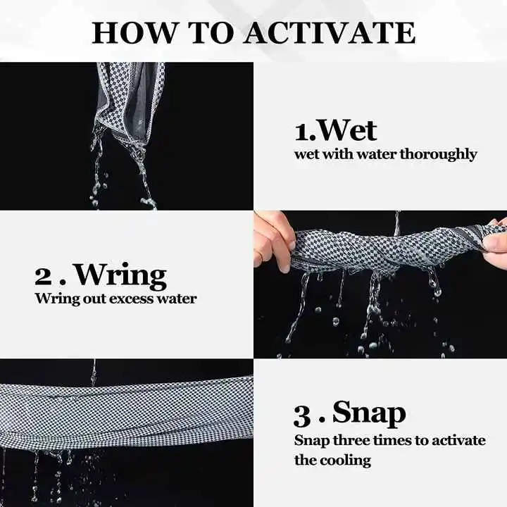 Custom Logo Instant Quick-Dry PVA Neck & Face Wrap Sports Fitness Gym Yoga Outdoor Activities Ice Cooling Hoodie Towel