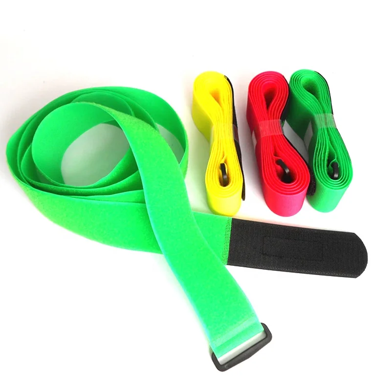 heavy duty standard hook loop cinch strap 100% nylon welding plastic ring hook loop band for a tighter hold
