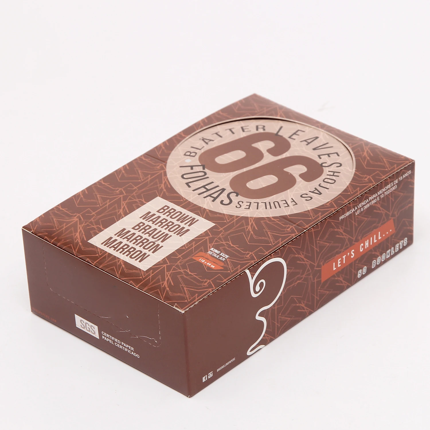 rolling paper smoking custom logo design with 66leaves