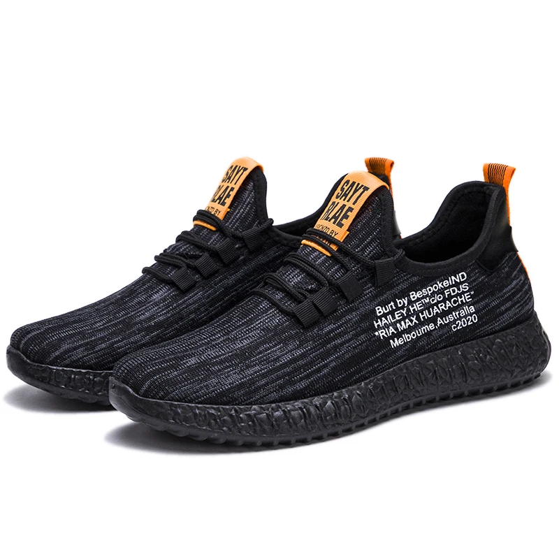 hot sale outdoor running sport shoes for men breathable air mesh sock sneakers