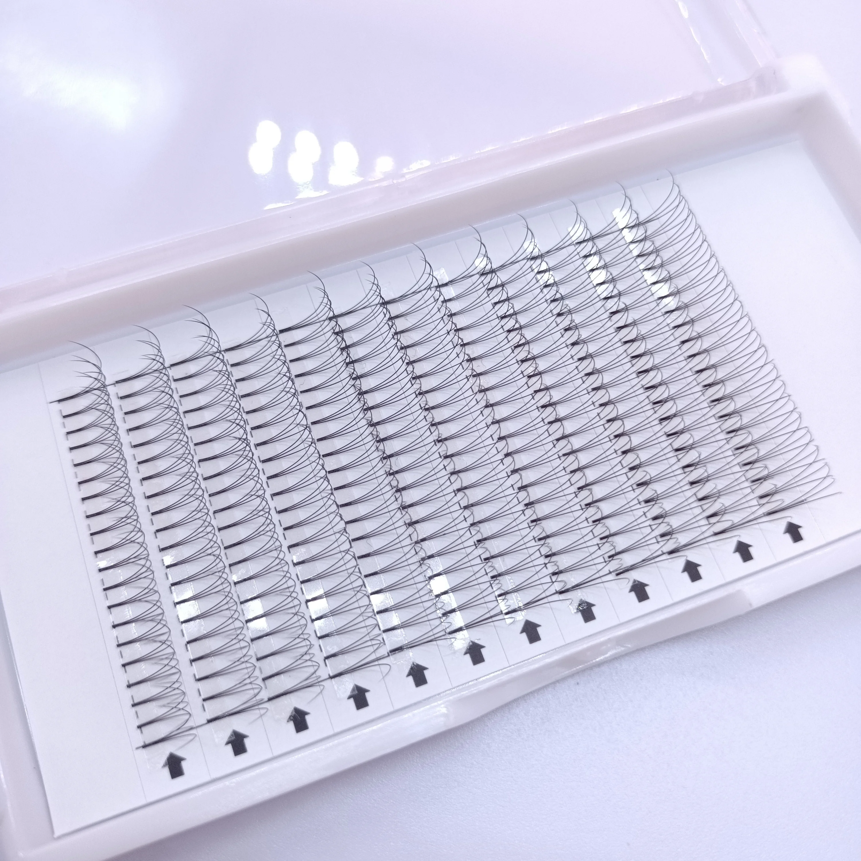 Корейские PBT волокна оптом private label готовые ресницы 0 10 мм 3d русские объемные