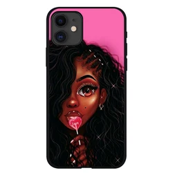 Wholesale Small MOQ Stylish Pretty Girl Magic Melanin African Black Phone Case For i phone 14 Pro Max Girl Phone Case