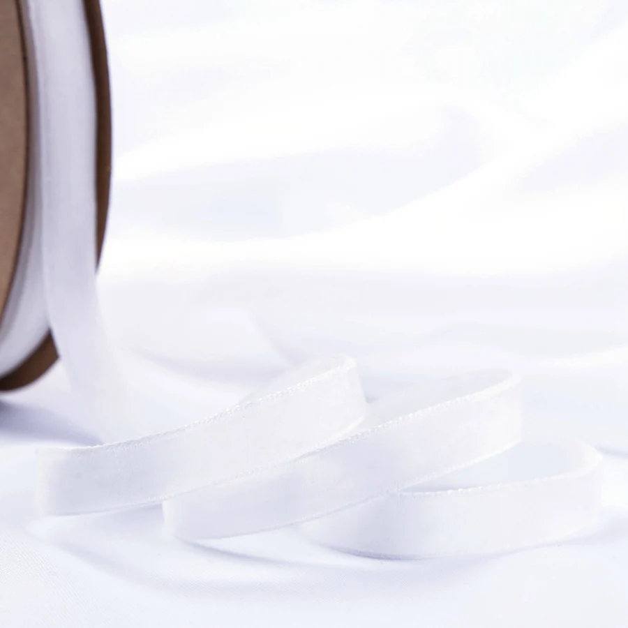 COOMAMUU Velvet Decorative Ribbons 10mm  20yards/roll Solid Ribbon DIY Headband Bows DIY Shoes Tape Hat Sewing Supplier