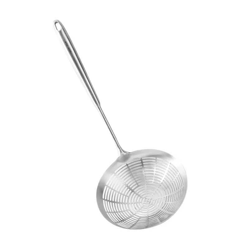 Прочный дуршлаг ситечко ложка из нержавеющей стали с круглой ручкой шлицевая для кухни