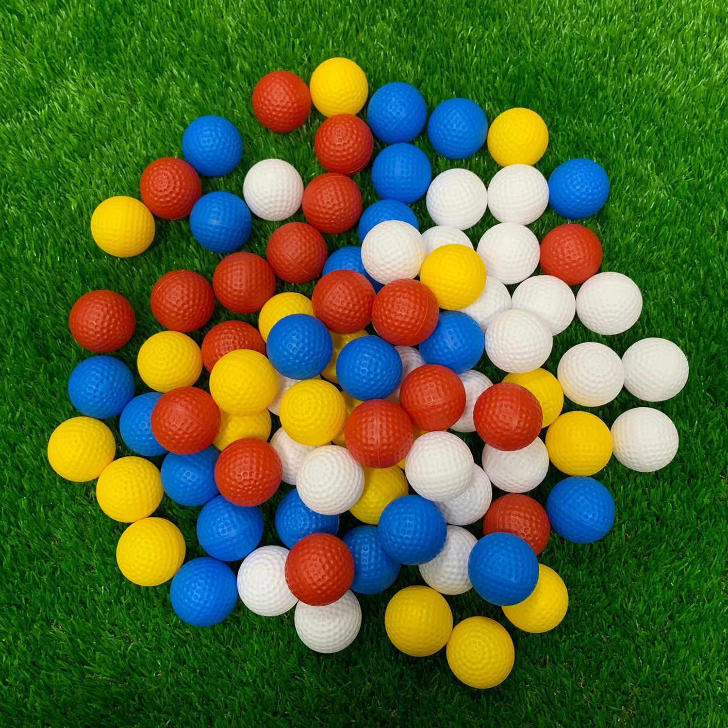 Hollow Ball Colorful  41Mm Non-Porous Color Mixing Indoor Contact Golf Retriever Biodegradable Custom Golf
