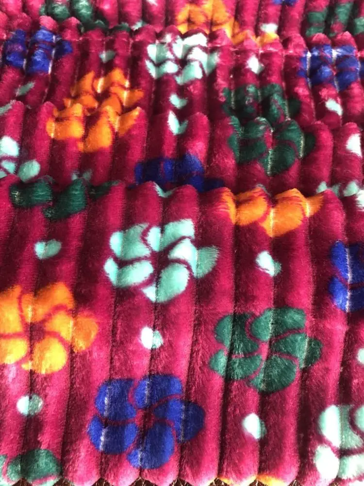 2020 fashion super soft stripes gliter leopard white color flannel coral fleece  jaquard fabrics for blanket bedsheet