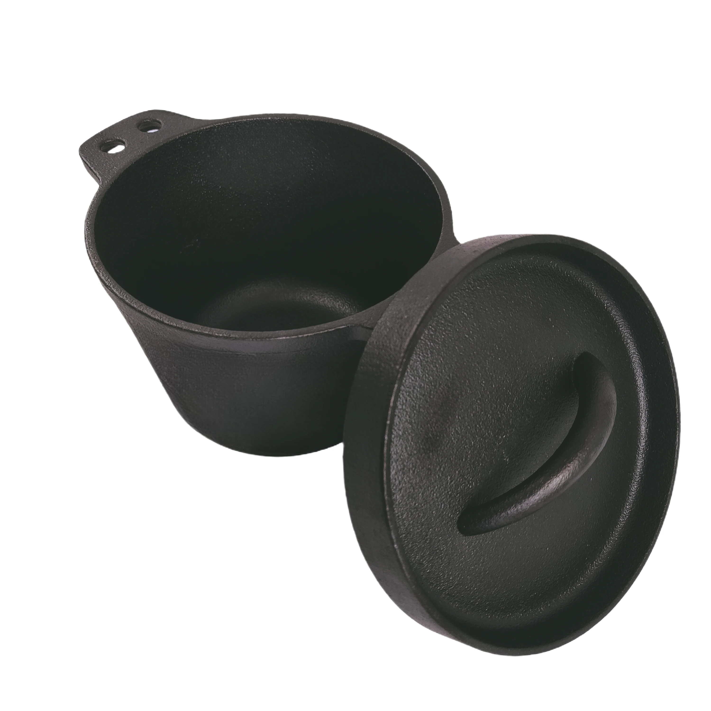10cm Cast Iron Soup Casserole Pot Pre-Seasoned Cast Iron Dutch Oven with Dual Handles Single Item