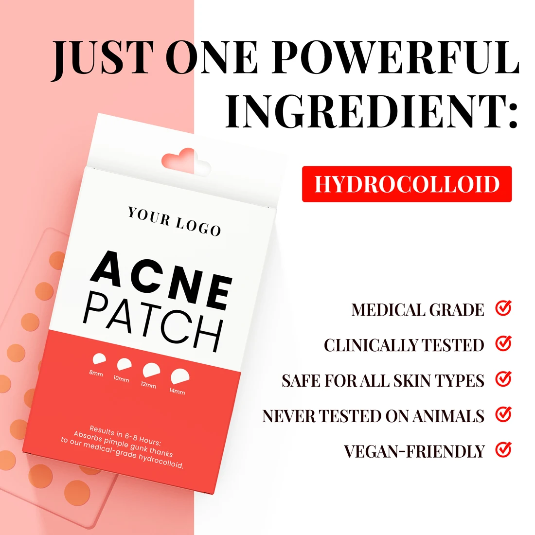 OEM ODM Manufacturer Private Label Hydrocolloid Acne Pimple Patch