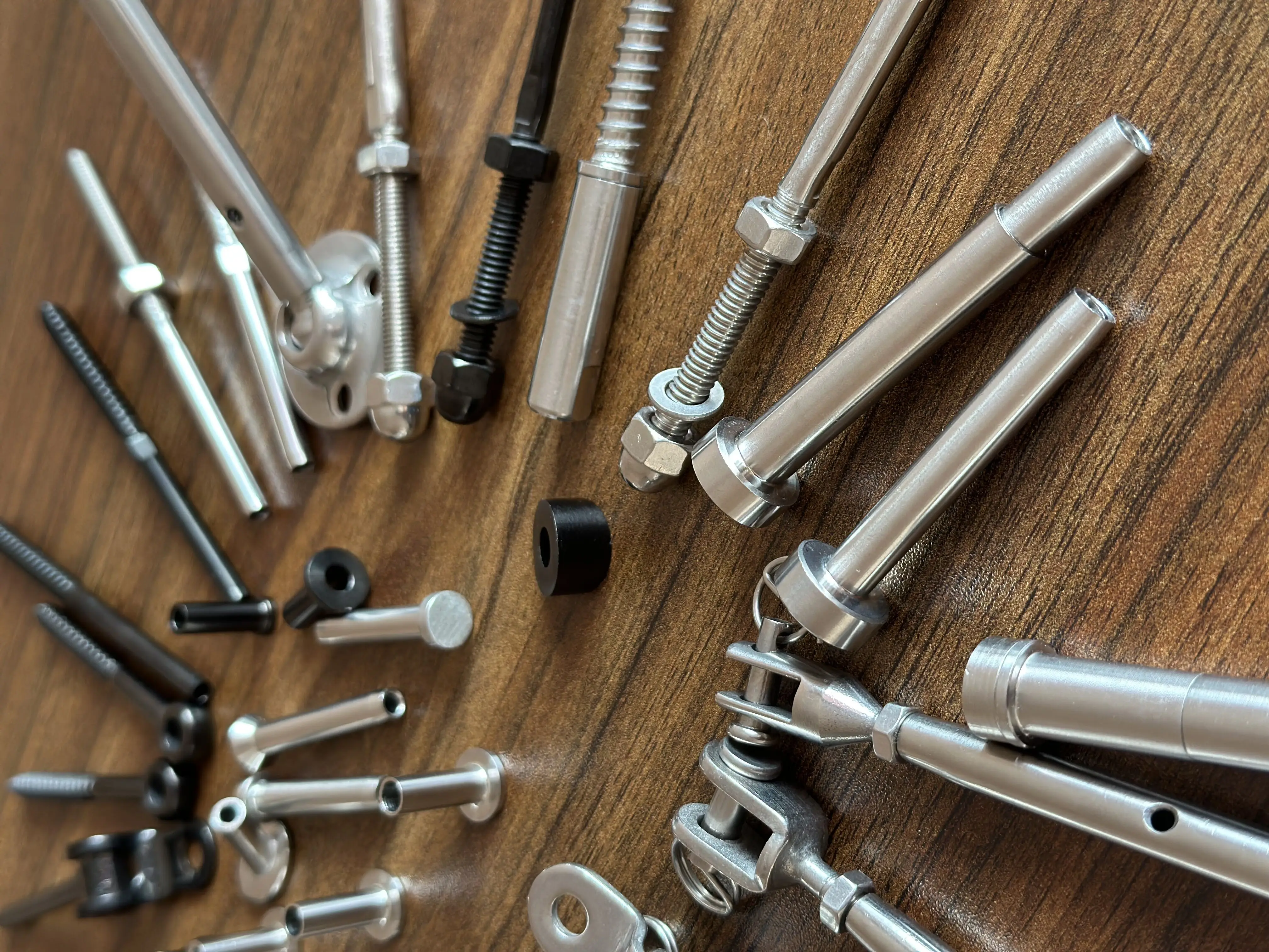 black stainless steel swag less wire cable railing kit hardware allen key socket wrench quick lock installation tool
