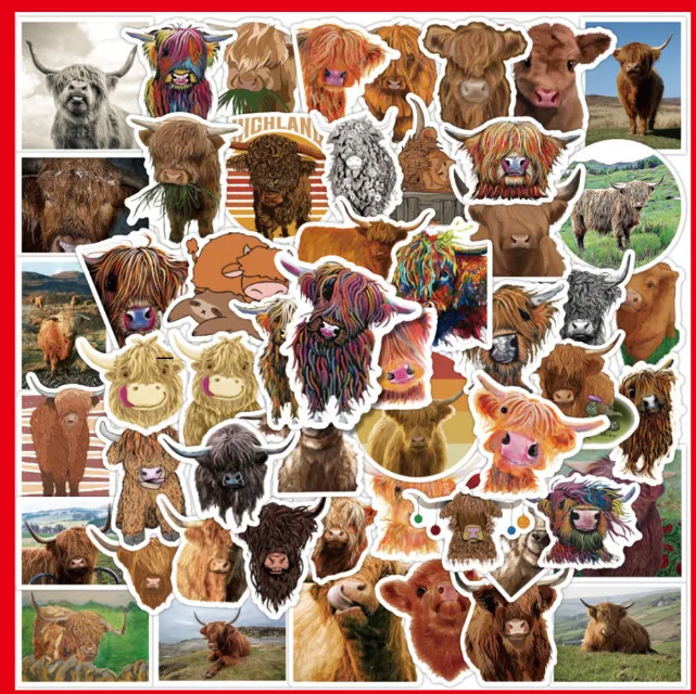 Wholesale customization highland cow plush toys slippers Stickers  decor  stuffed animal set