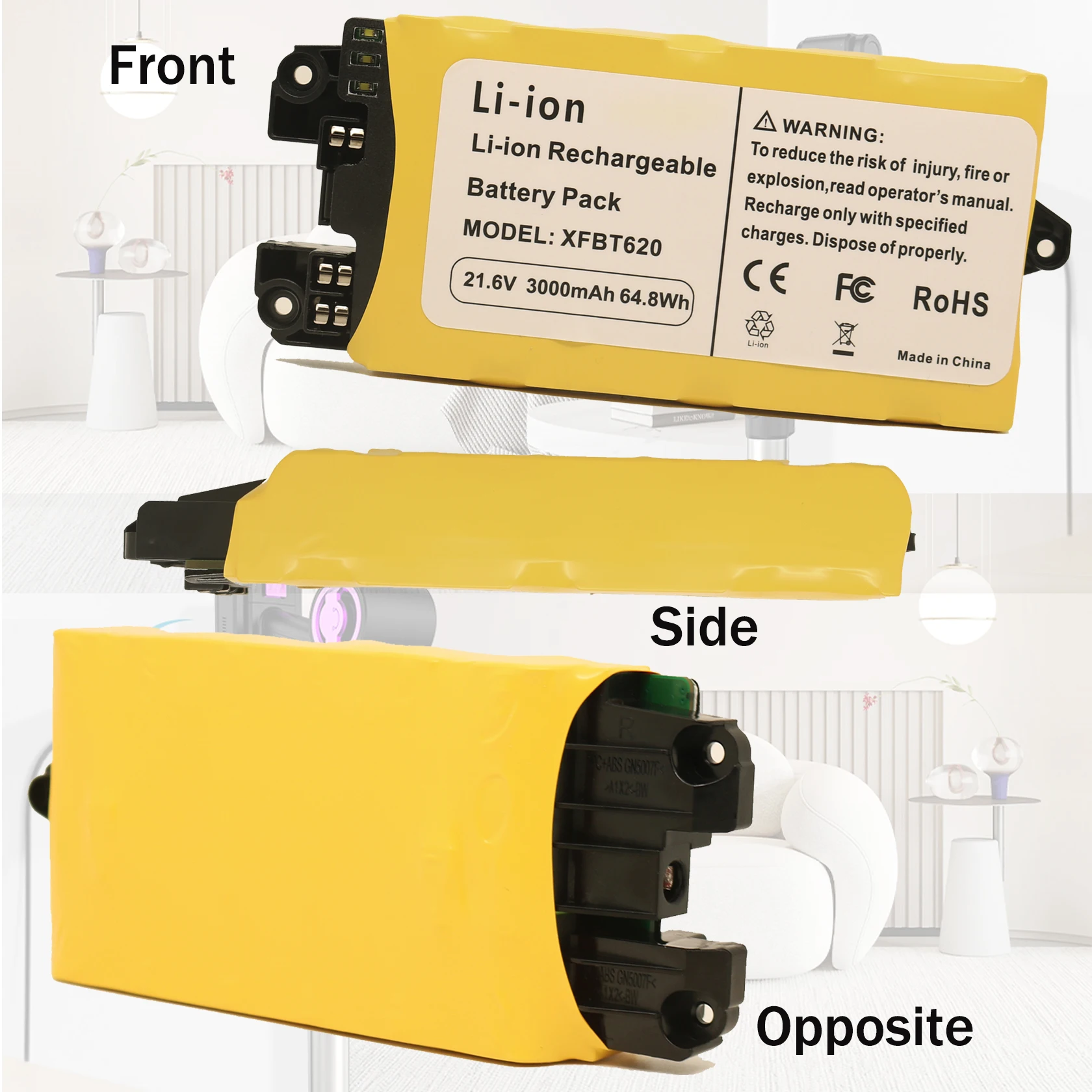 3.0Ah XFBT620 Battery for Shark Vacuum Battery Replacement
