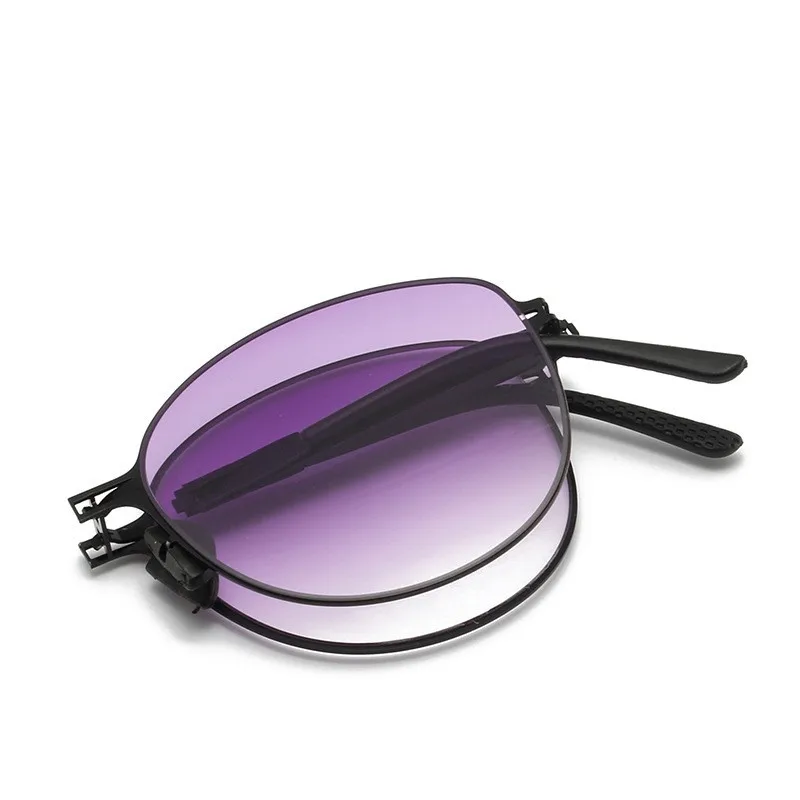 New design portable trendy gradeint folding sunglasses foldable men women eyeglasses