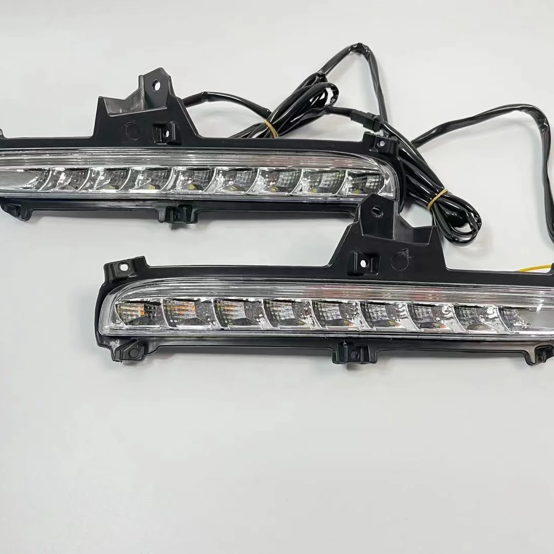 Daytime Running Lights yellow turn signal night blue Head Fog Lamp DRL led daytime running lights for KIA K2 2015 2016 LED
