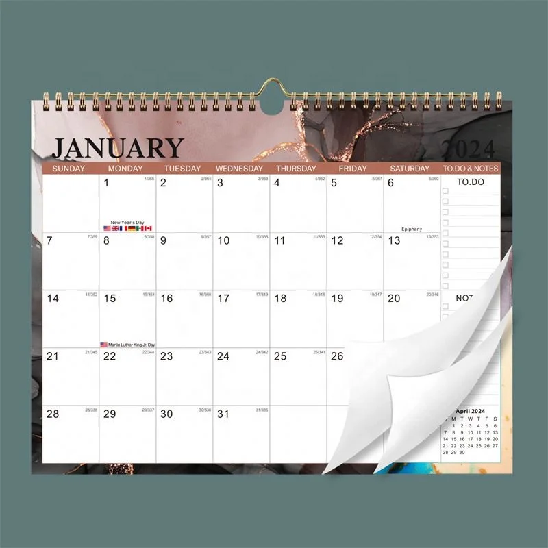 Calendar 2024 Custom Logo 365 Desk Calendar Gift for Promotion