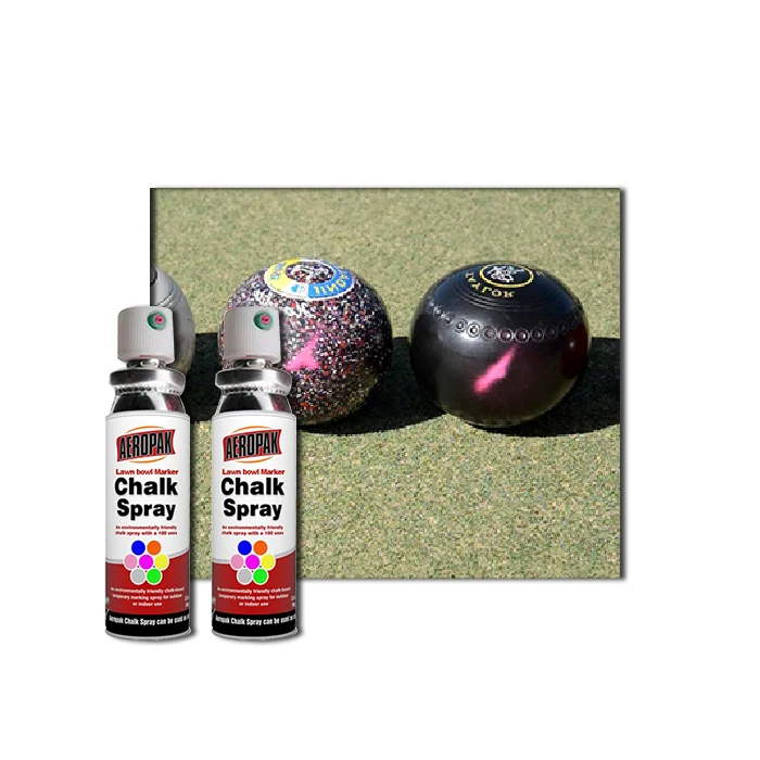 Lawn bowls marking spray paint