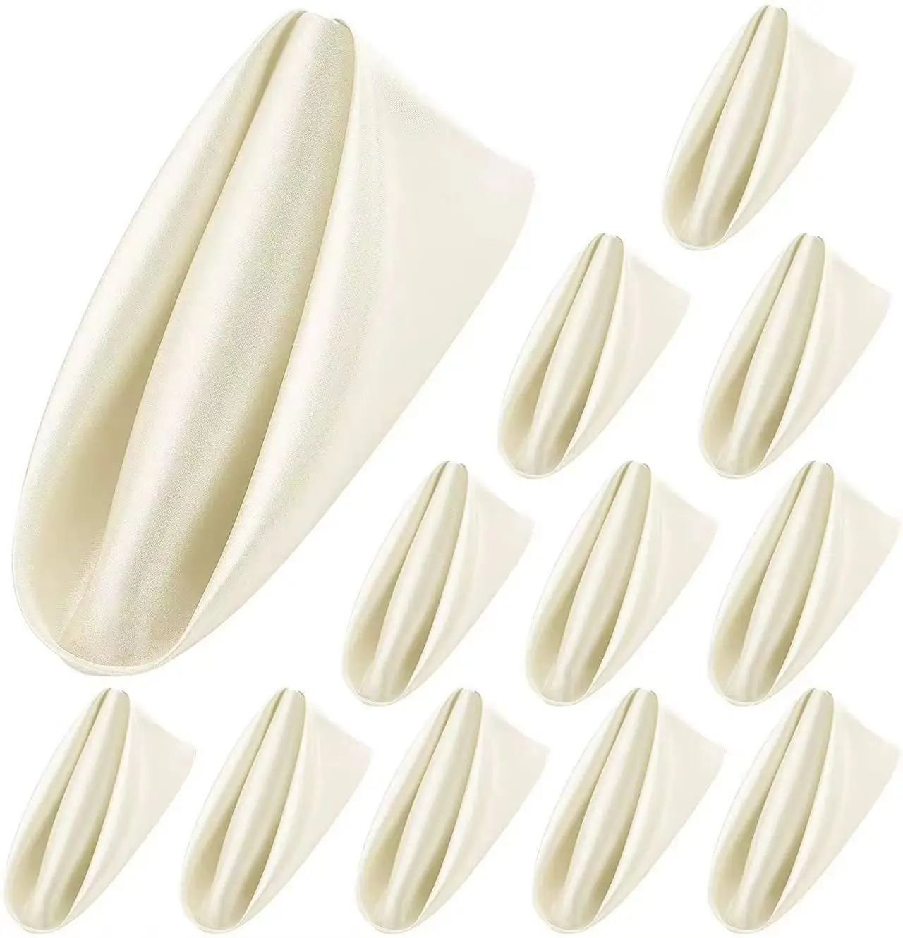 Custom Hemstitched Square Stain Silk Table Cloth Napkins Luxury Soft Kitchen Dinner Napkins For Wedding