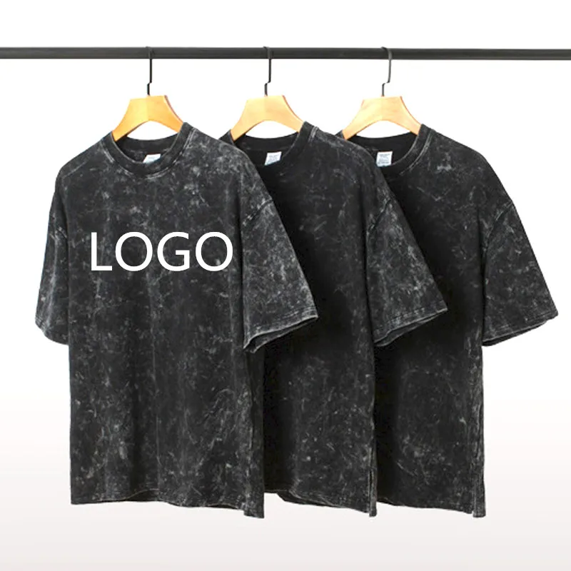Mens clothes tshirt acid wash t-shirt custom  vintage t shirt