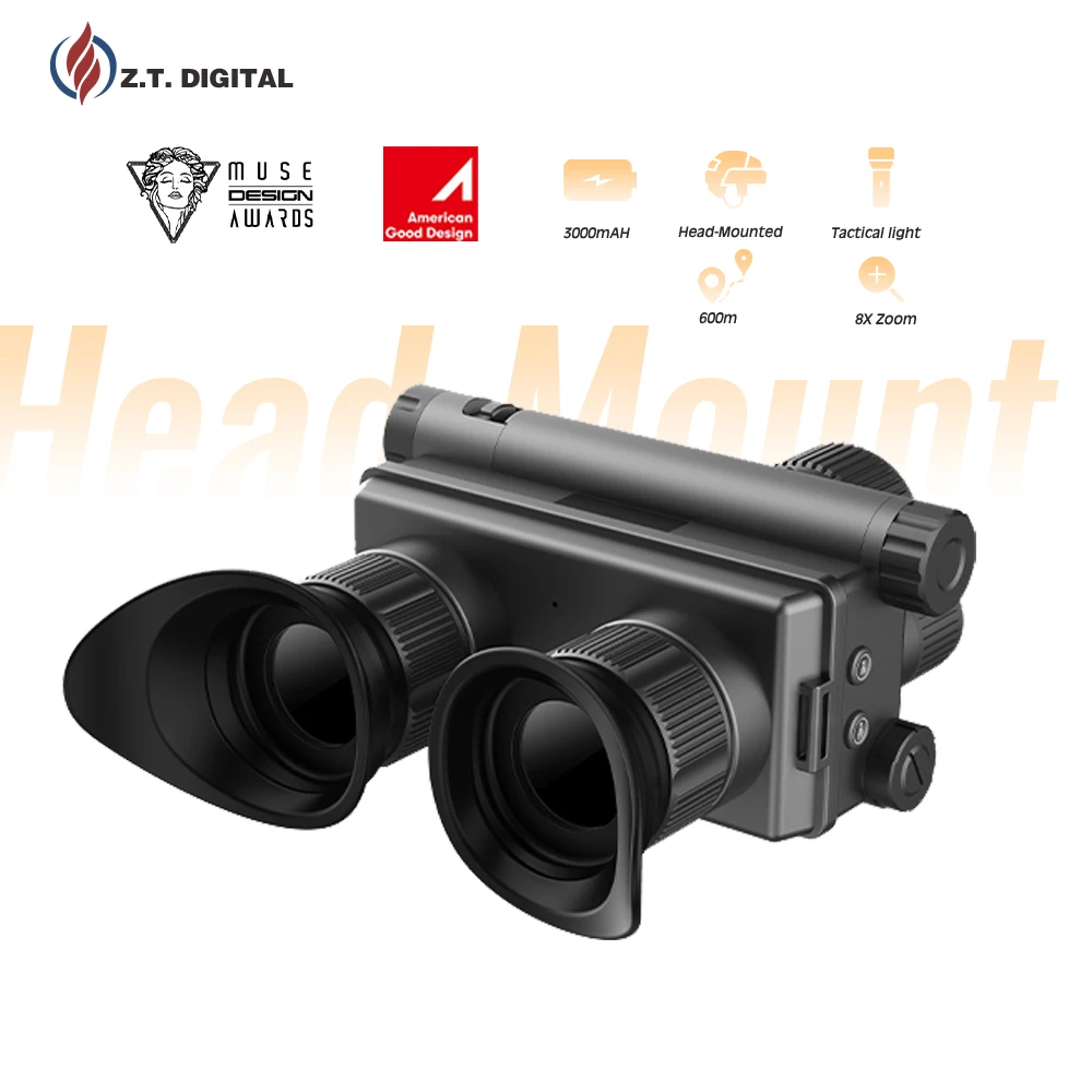 CE FCC ROHS Gen 2/3 Night Vision Hunting Binoculars Head Mounted Helmet NG Night Vision Goggles with Tactical Flashlight