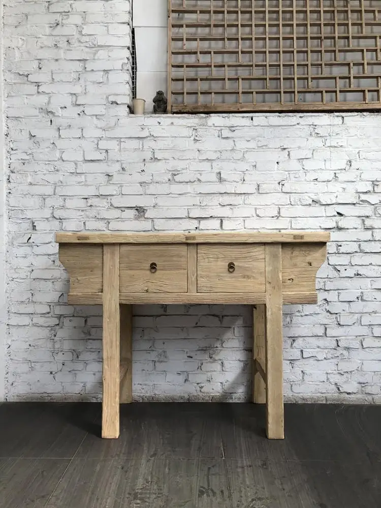 Пекинское античное воспроизведение натуральный Восстановленный обеденный стол из массива дерева