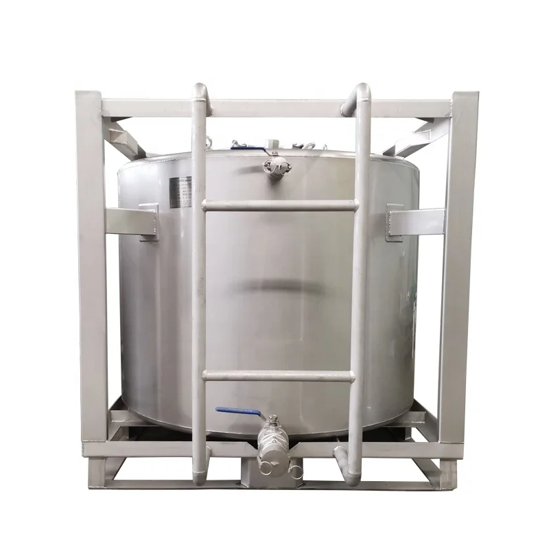 stainless steel 500L 1000L 1500L 2000L medium bulk chemical liquid solvent storage tank