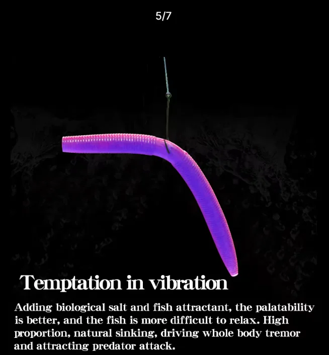 14cm 10.6g Soft Salted Bait Body Efficient Fish Trap for Bass Fishing PVC Larva Walking Worm Lure for Lake and Stream Fishing