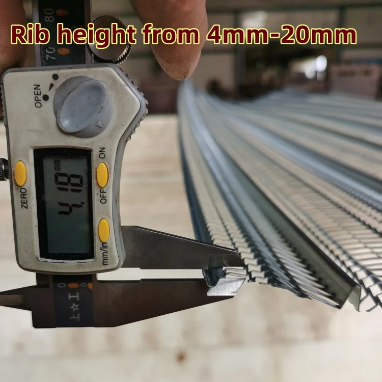 Заводская оптовая продажа высокоребристая оцинкованная Строительная проволочная сетка Расширенная металлическая ребра строительные материалы