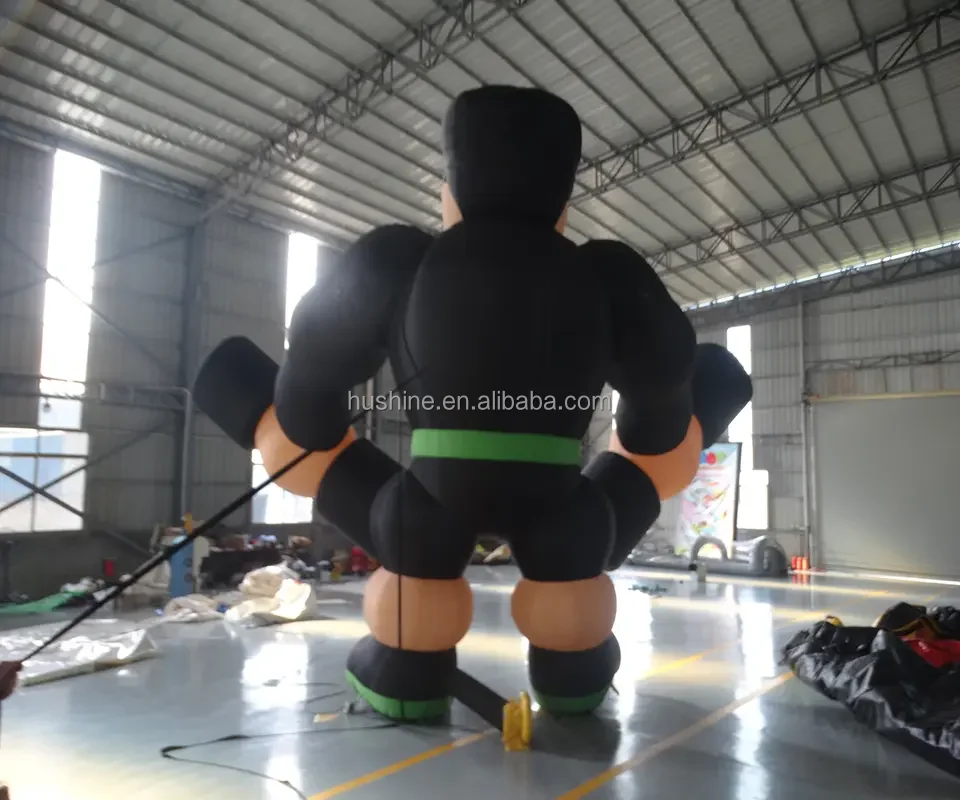 Outdoor fitness club advertising inflatable muscle man model
