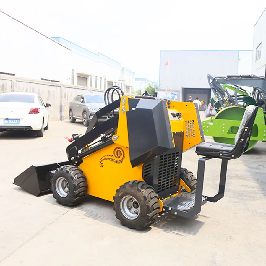600 KG Mini Small Tractor With Front End Loader Skid Steer Loader