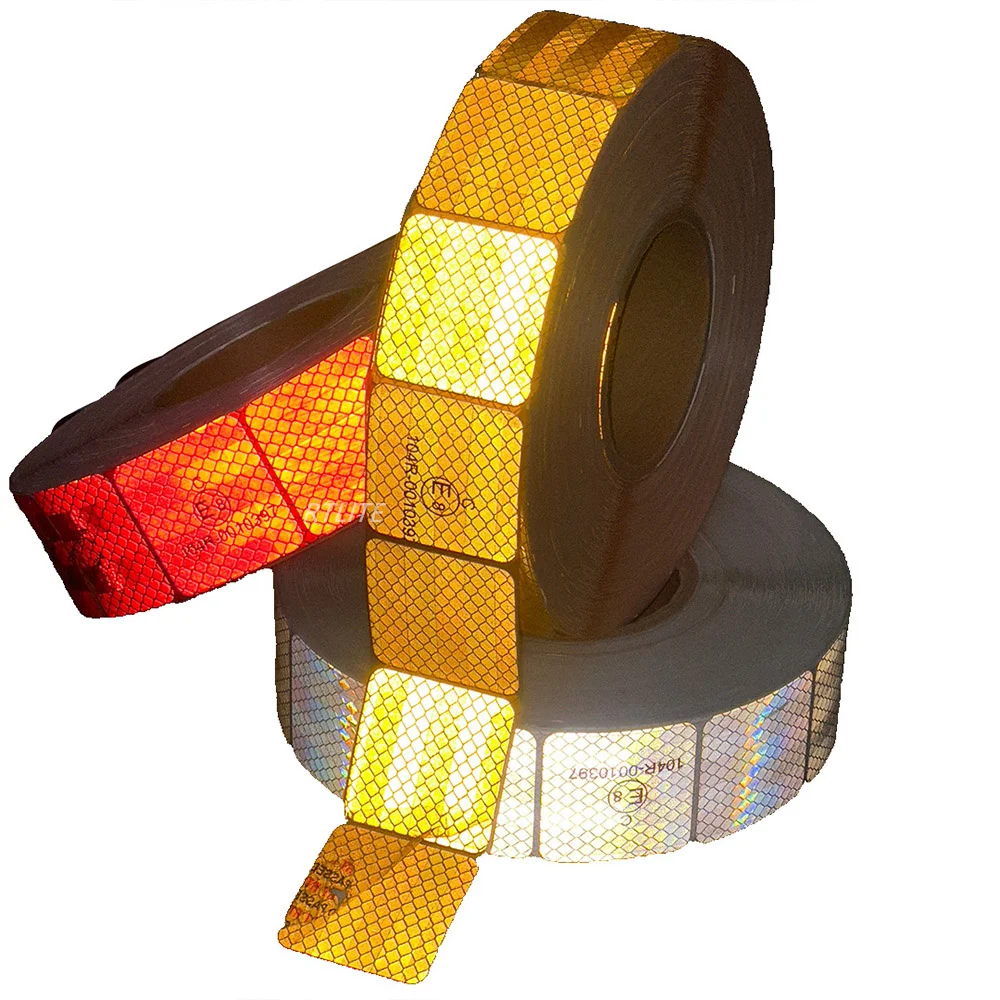 5cm*5cm Square Semi Cut Certificated Emark E1 5cm*50m Reflect Conspicuity Stickers Reflector Vinyl Materials Reflective Tape