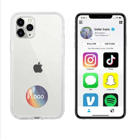 Free Samples Customized Size Logo Printing 13.56mhz Ntag 215 Rfid Nfc Tag Sticker For Social Media