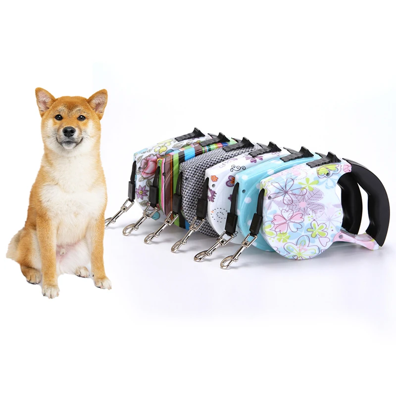 Поводки для животных, 5 м, автоматические вытяжные собачьи поводки поводок собаки ходячих домашних животных тяговых канатов изготовленный на заказ логотип Amazon Горячие, поводок для домашних животных