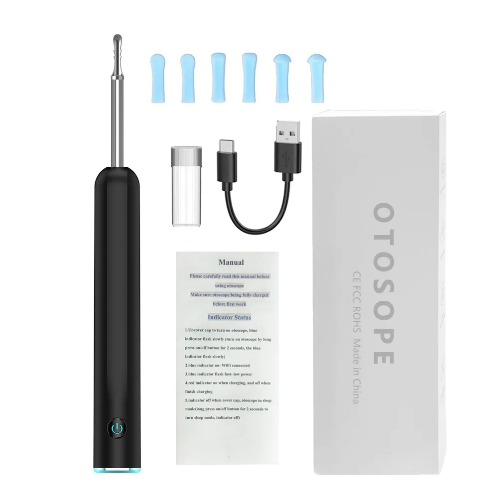 Wireless wifi Electric Ear Pick Tool Earwax Removal Kit 1080P Ear Cleaner Otoscope With Camera Light Ear Wax Removal