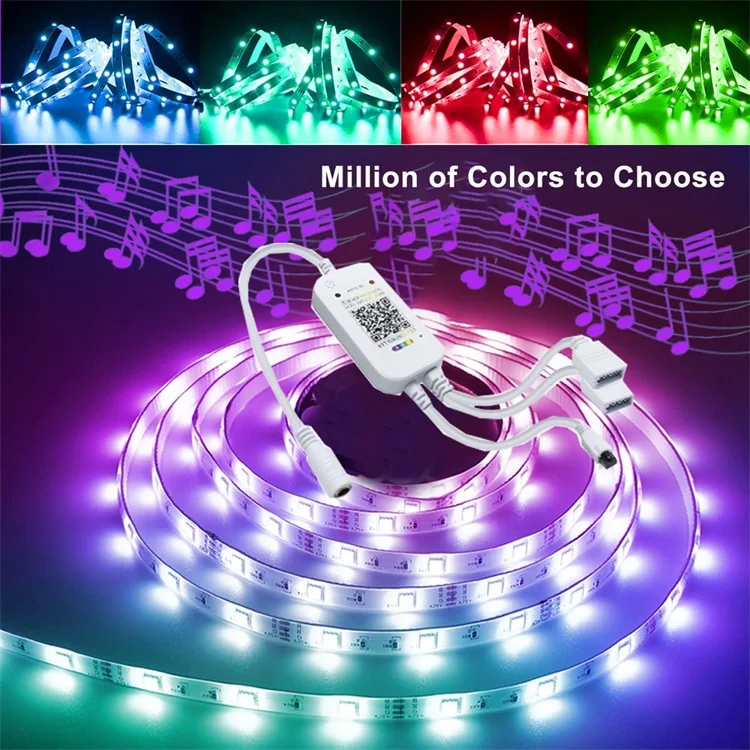 100ft возможностью погружения на глубину до 30 м RGB светодиодные полосы света 12v 5050 smart led с дистанционным управлением Bluetooth APP синхронизация музыки цвет меняется домашняя) Светодиодная лента usb-питанием