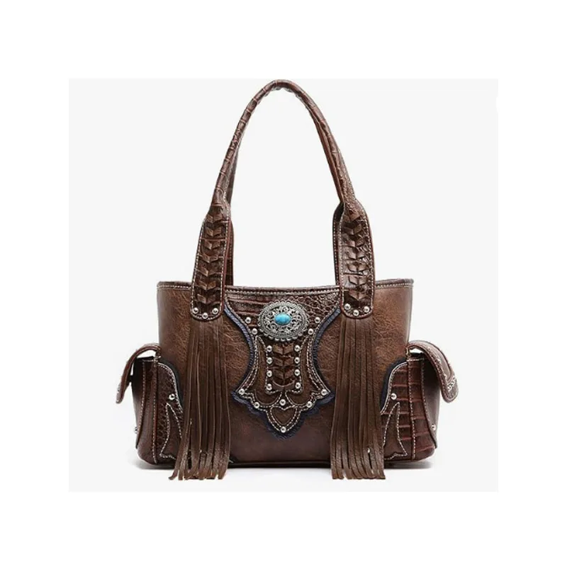 Vintage Leather Crossbody Bag Tassel Handbag Fashion Designer Leather Adjustable Strap Shoulder Bag For Women