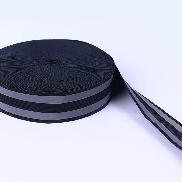 Reflective elastic band for safety protection, elastic reflective webbing for durability and durability
