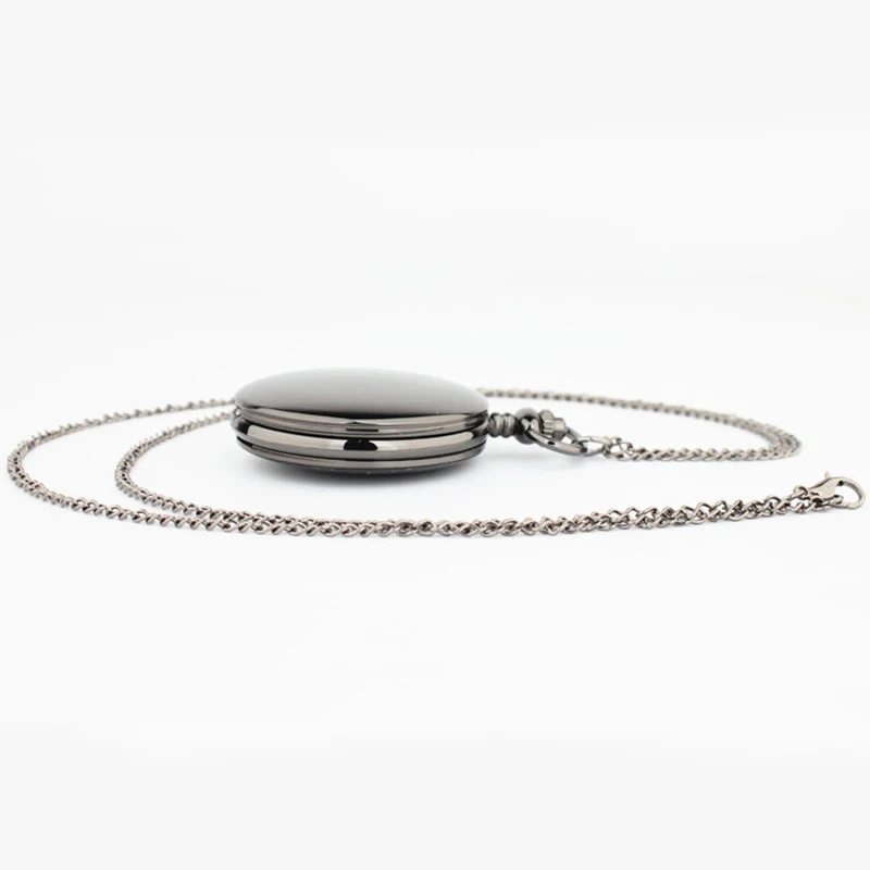Custom Men Classic Vintage Mirror Polished Quartz Pocket Watch With Chain Reloj De