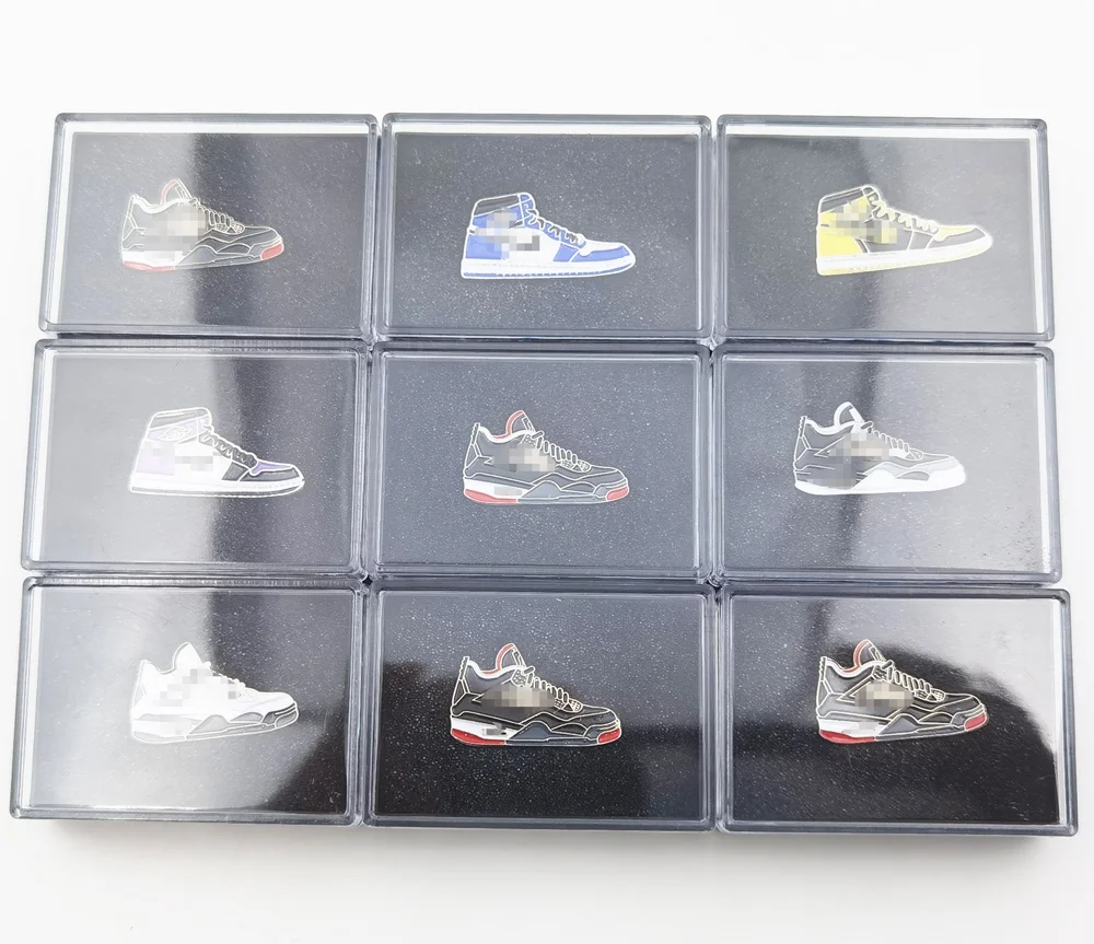 Индивидуальный производитель со склада, металлические спортивные кроссовки, обувь, мультяшный Жесткий Мягкий эмалированный значок, булавки для лацканов