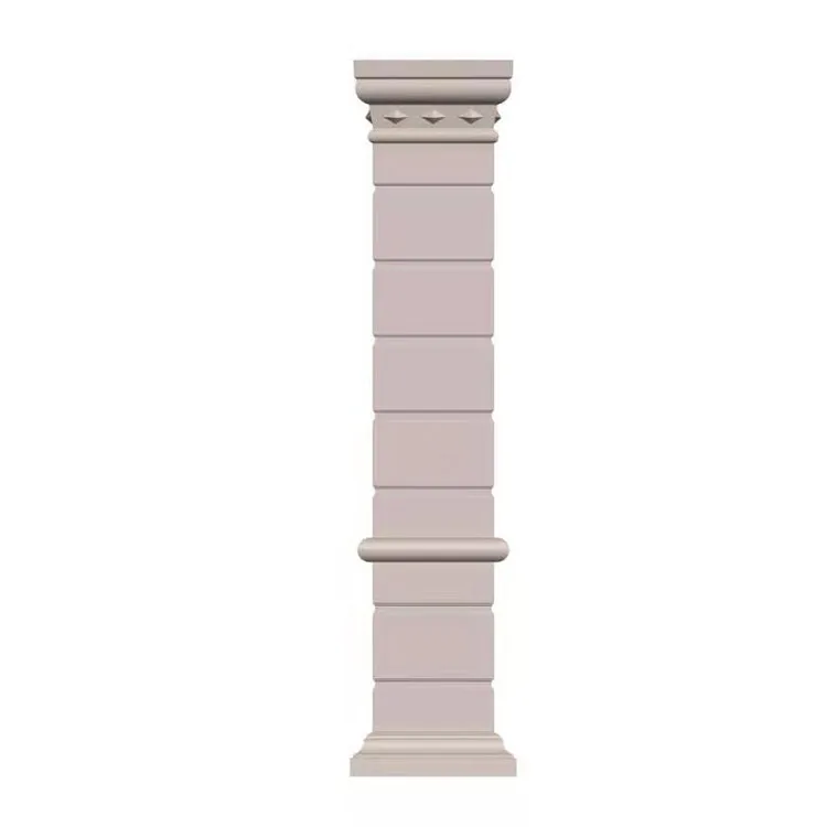 Concrete injection pillar molds made white marble pillar stone for balcony handrail