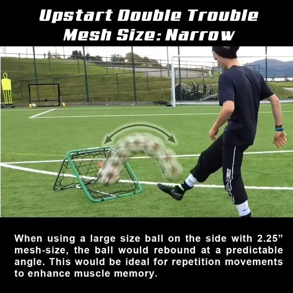 two sides soccer rebounder soccer goal for beginner and kids training indoor