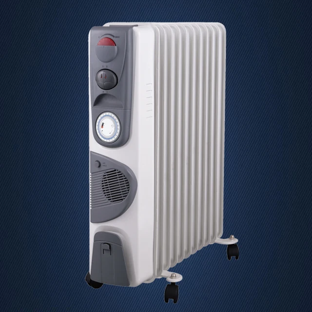 
Comfort 2500W Electric Oil Filled Radiator Space Heater with 9-Fin 