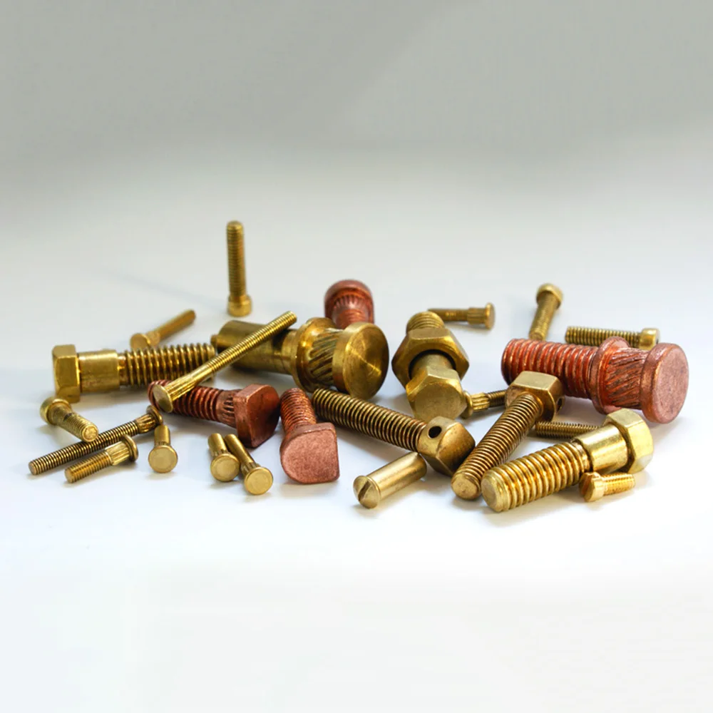 
DIN84 brass slotted cheese head screw 