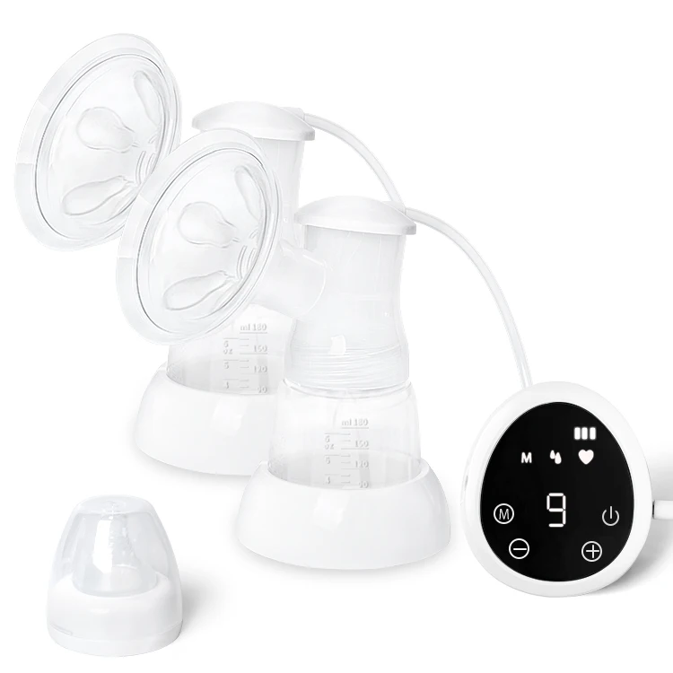 Mom Use Integrated Feeding Milk Extractor Strong Suction Touchscreen LED Display Electric Breast Pump Double