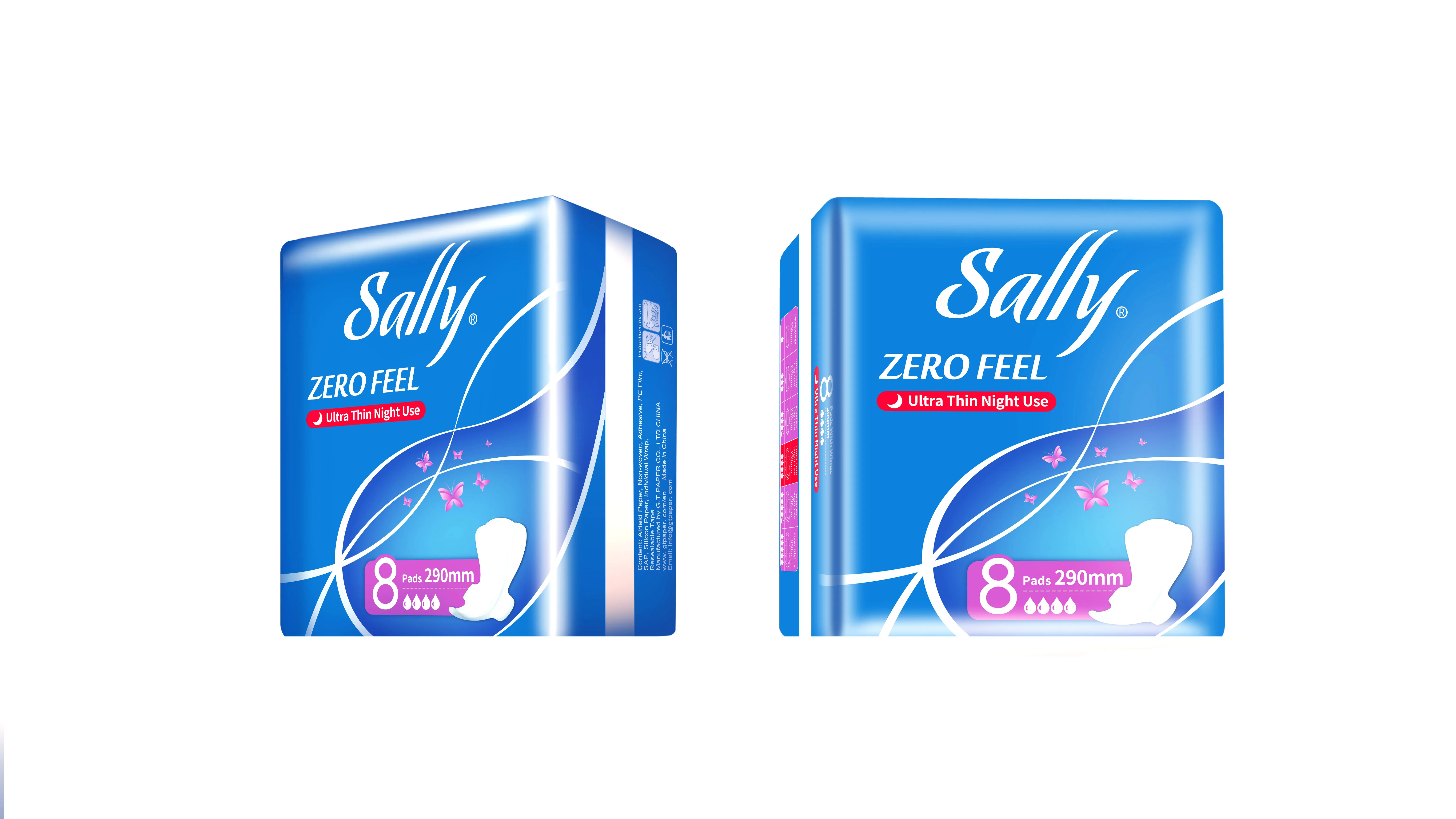 Sally Wholesale OEM Organic Sanitary Pads Women Menstrual Lady Anion Sanitary Napkin