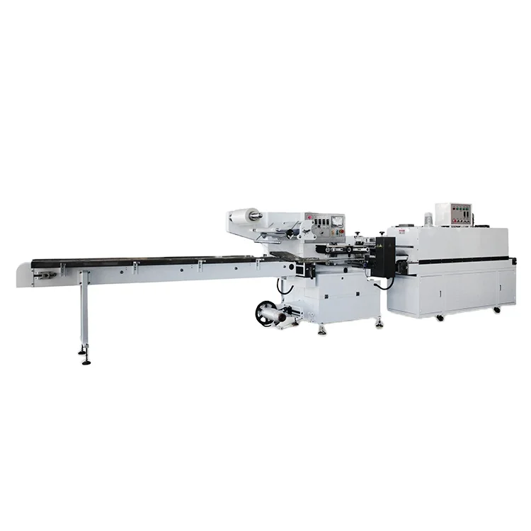 RS-590 Automatic Flow Wrapper Horizontal Wrapping Machine Shrink Tunnel