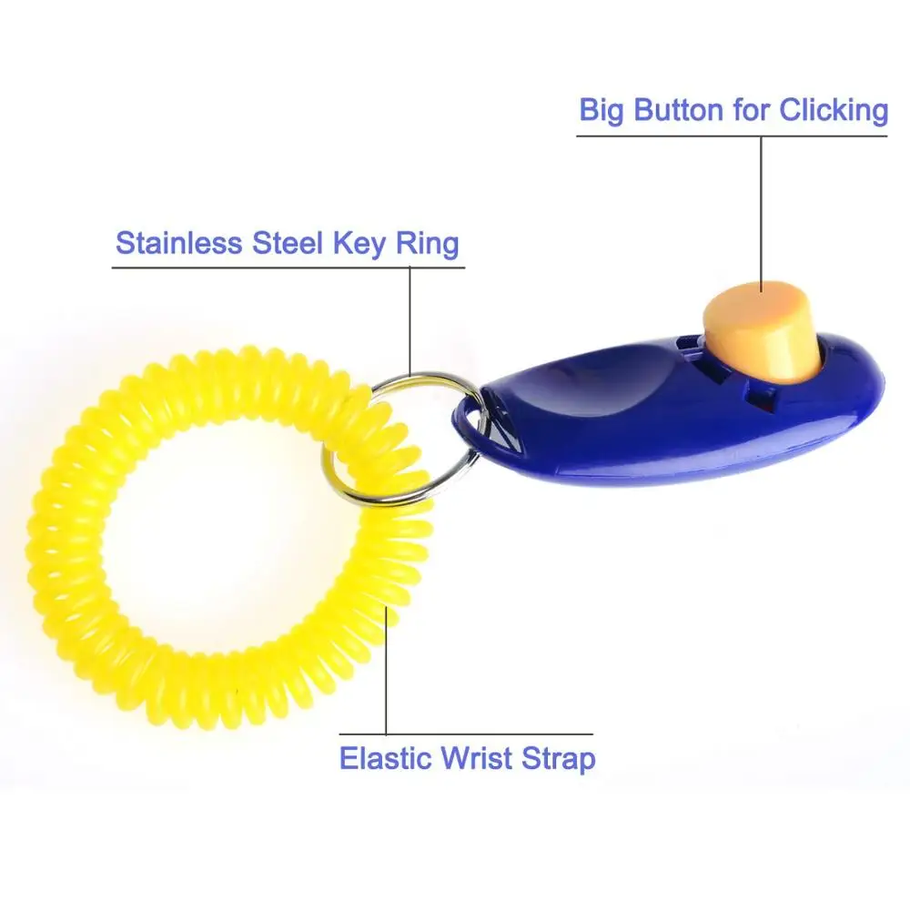 New Arrivals 2021 Universal Dog Training Clicker with Wrist Bands Strap, Colorful Dog Clickers for Pet Dog Training