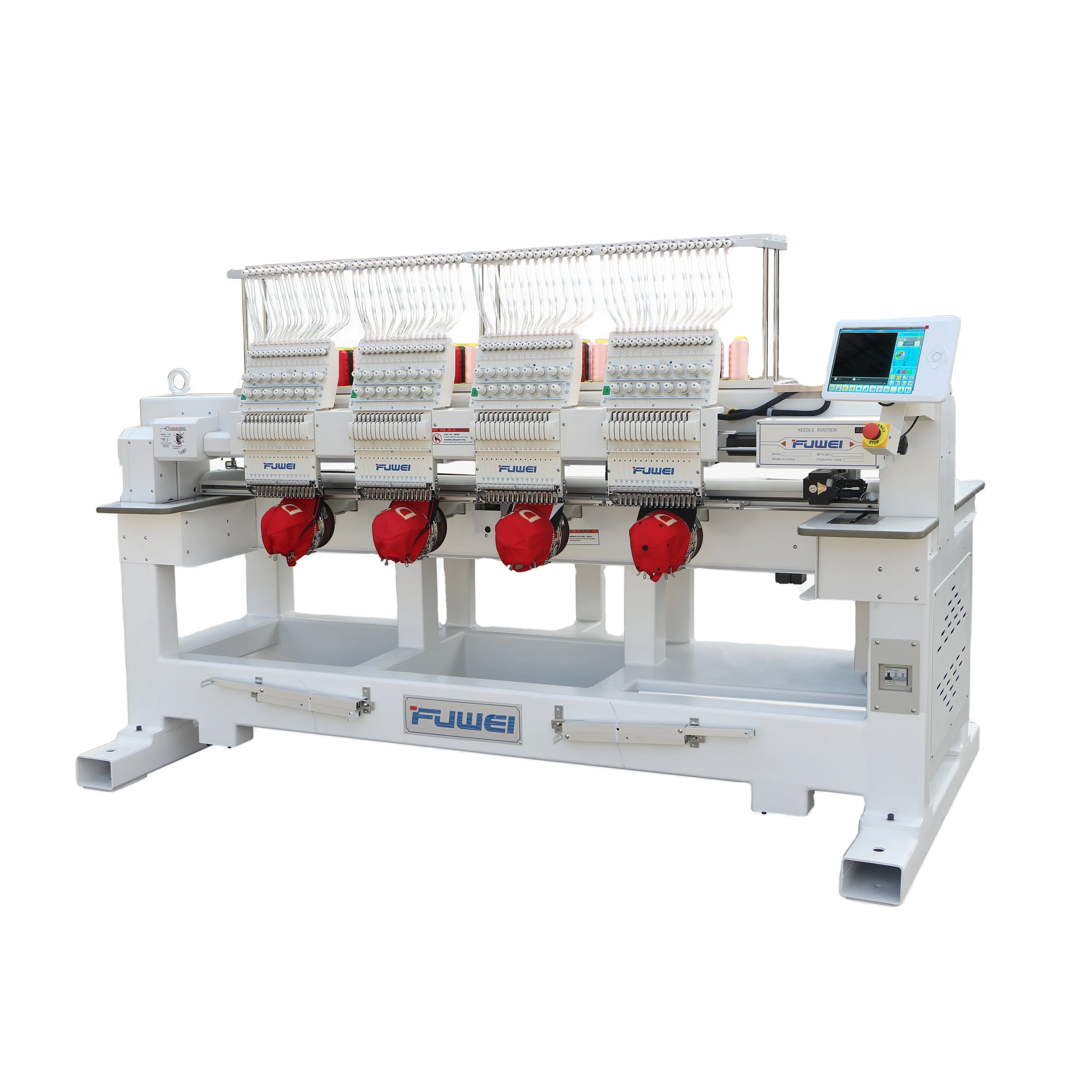 Fuwei computerized 4 heads embroidery machine for hat tajima embroidery machine price