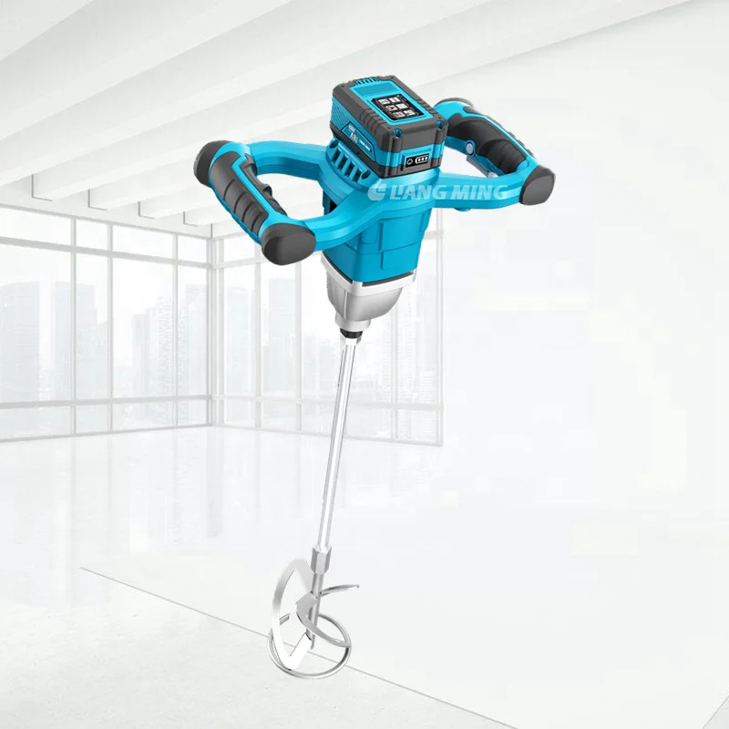 Electric Power 18V Lithium Battery Cordless Brushless Concrete Cement Plaster Mixer Agitator Tools Set model MX-B0118