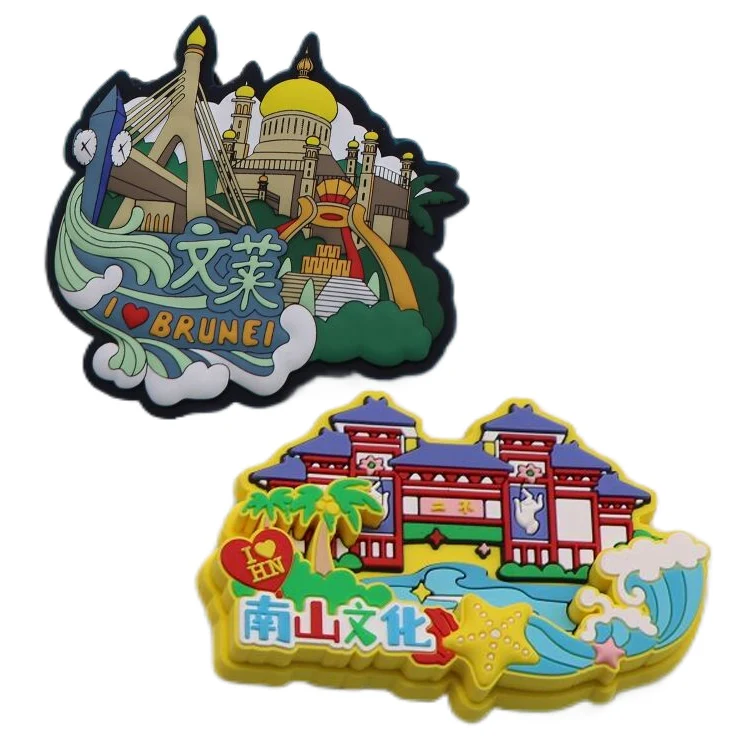 Фабрика на заказ арт дизайн туристический сувенир магниты холодильник продвижение ПВХ резиновый 3d магнит