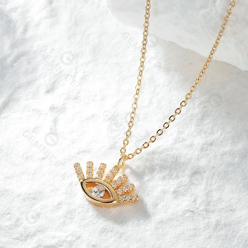 Gemnel luxury 925 sterling silver Turkish Evil Eye Choker Necklace Jewelry fashion eye earrings