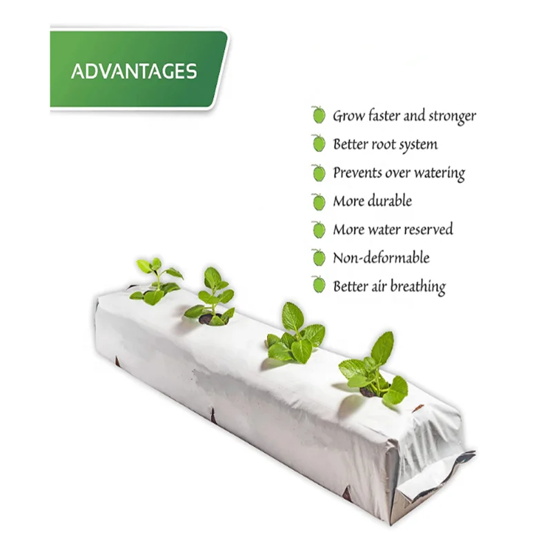 Black&White Plastic Plant Nursery Plant Poly Grow Bags for Hydroponics Coco Peat Grow Bags